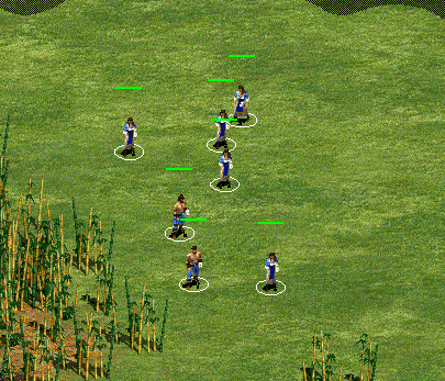 Idle villagers from Age of Empires 2